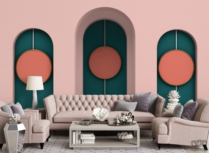 Fototapeta Geometryczne łuki w stylu art deco