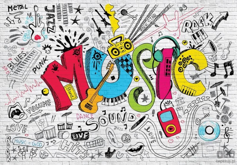 Fototapeta Graffiti music