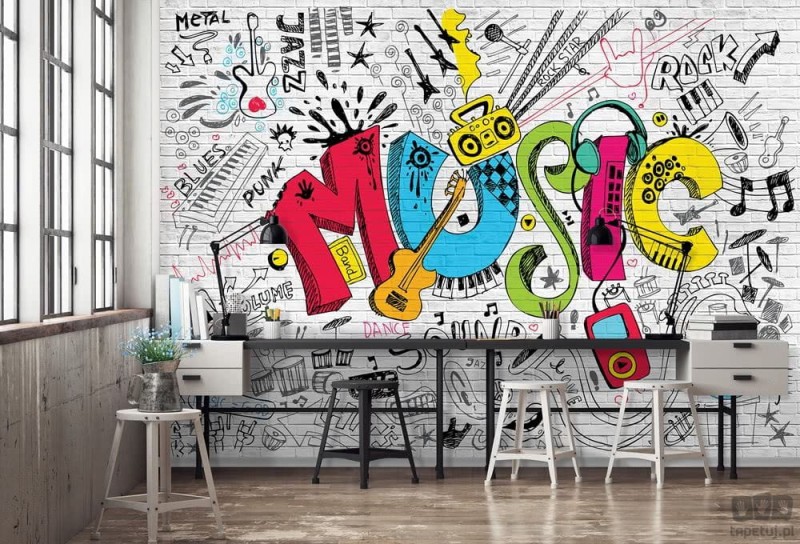 Fototapeta Graffiti music