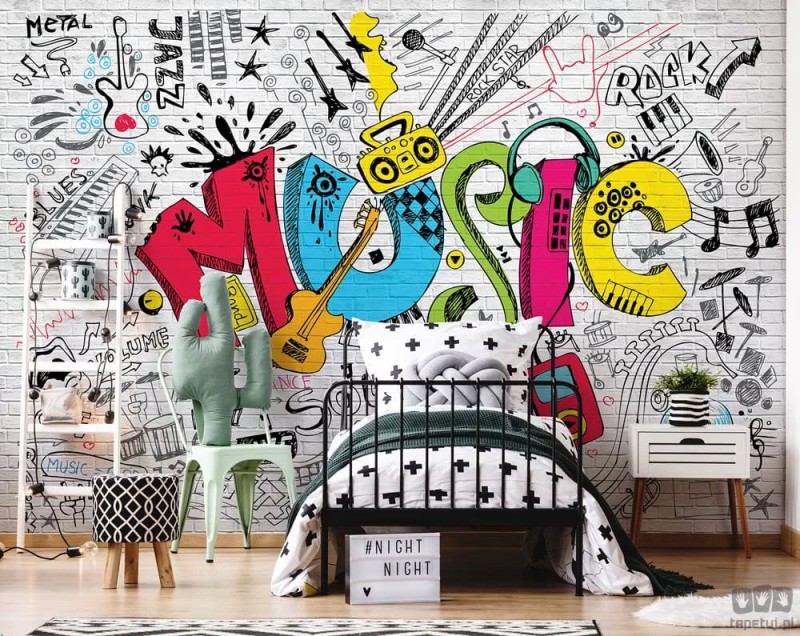 Fototapeta Graffiti music