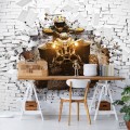 Fototapeta Quad i ceglany mur 3D