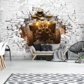 Fototapeta Quad i ceglany mur 3D