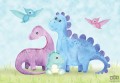 Fototapeta dla dzieci Kolorowe dinozaury