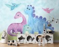 Fototapeta dla dzieci Kolorowe dinozaury