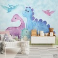 Fototapeta dla dzieci Kolorowe dinozaury