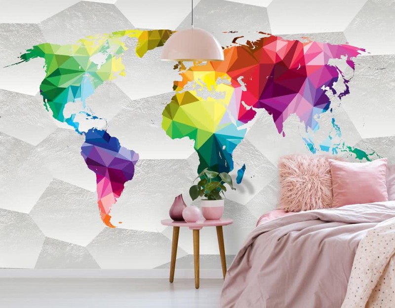 Fototapeta Kolorowa Mapa