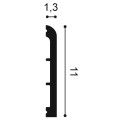Listwa przypodłogowa malowana SX184 RAL9003 Orac Decor