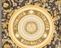 Czarno-złota tapeta winylowa na flizelinie z ozdobnym motywem Versace