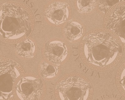 Miedziana tapeta głowy Meduzy logo Versace