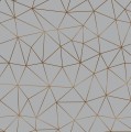 Okleina meblowa szara w złoty wzór geometryczny tico