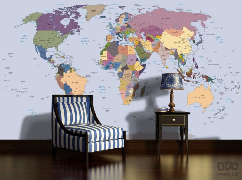 Fototapeta mapa świata