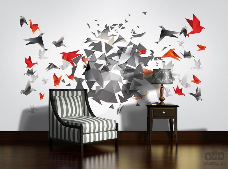 Fototapeta ptaki z origami