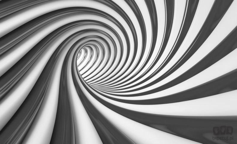 Fototapeta czarno-biały tunel
