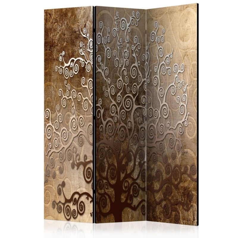 Parawan 3-częściowy - Złote drzewo Klimta [Room Dividers]