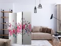 Parawan 3-częściowy - Kwiaty i motyle [Room Dividers]