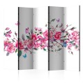 Parawan 5-częściowy - Kwiaty i motyle II [Room Dividers]