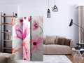 Parawan 3-częściowy - Różowe kwiaty [Room Dividers]