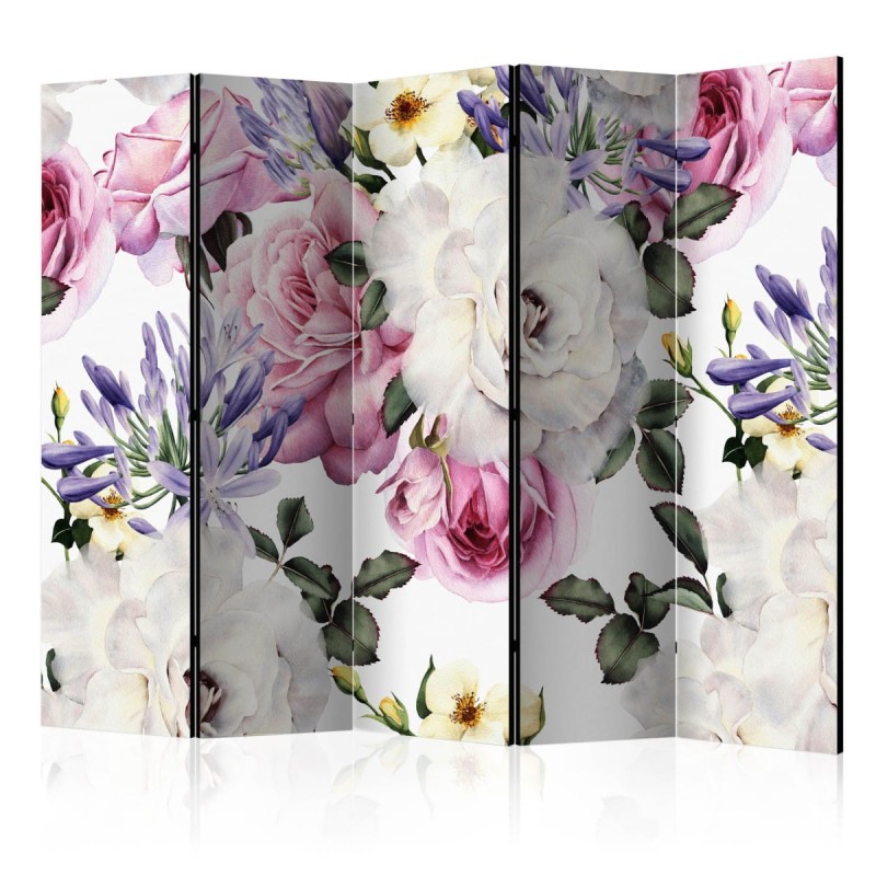 Parawan 5-częściowy - Sentymentalny ogród II [Room Dividers]