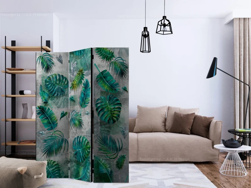 Parawan 3-częściowy - Modernistyczna dżungla [Room Dividers]