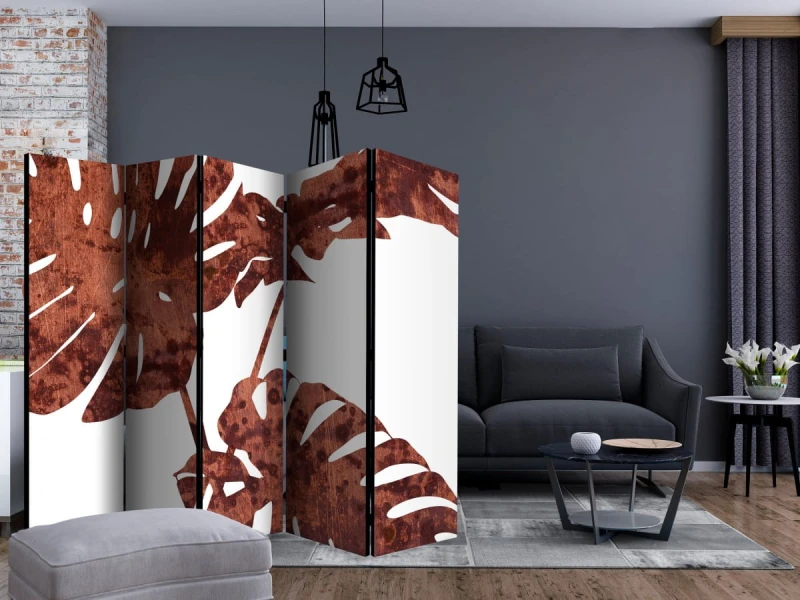 Parawan 5-częściowy - Wytrawna monstera II [Room Dividers]