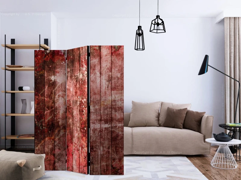 Parawan 3-częściowy - Purpurowe drewno [Room Dividers]