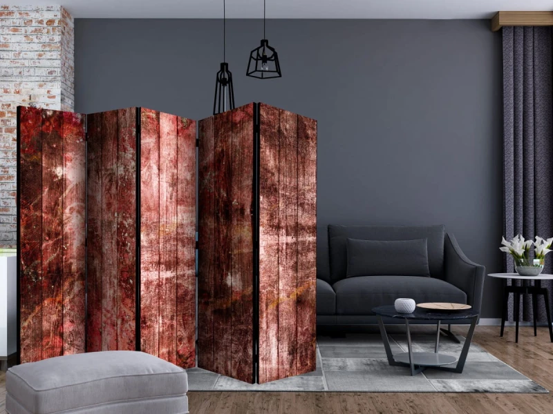 Parawan 5-częściowy - Purpurowe drewno II [Room Dividers]