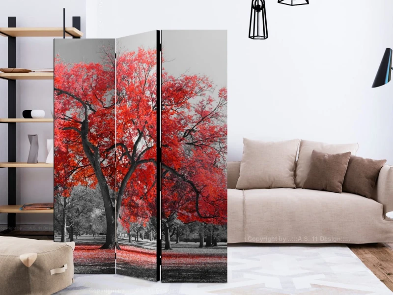 Parawan 3-częściowy - Jesień w parku [Room Dividers]