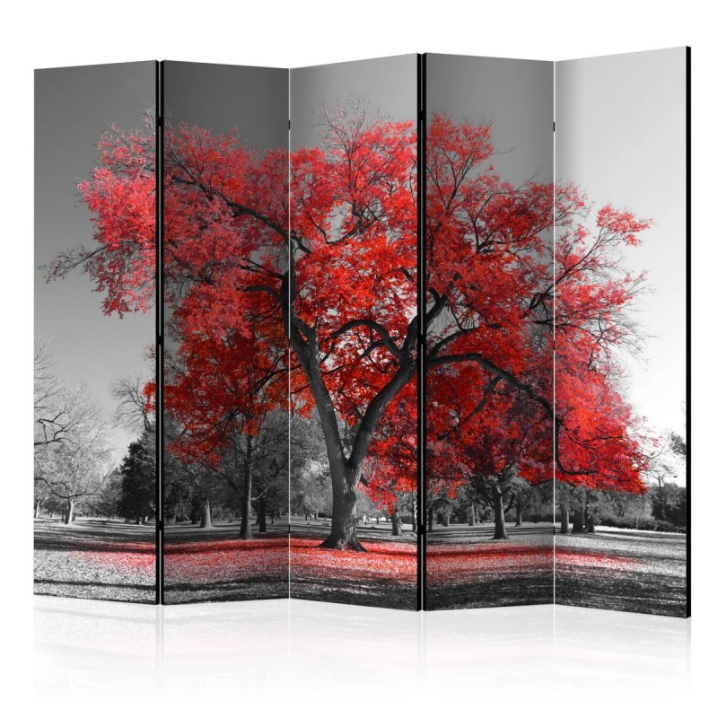 Parawan 5-częściowy - Jesień w parku II [Room Dividers]