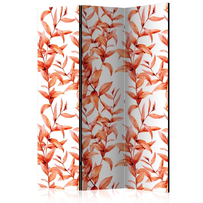 Parawan 3-częściowy - Koralowe liście [Room Dividers]
