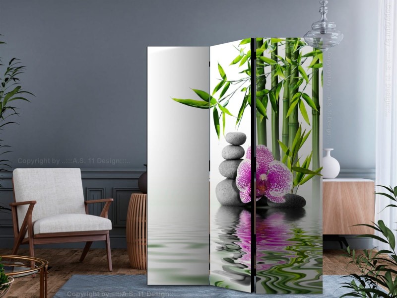 Parawan 3-częściowy - Ogród wodny [Room Dividers]