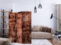 Parawan 3-częściowy - Brązowy beton [Room Dividers]