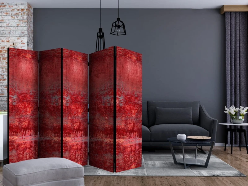 Parawan 5-częściowy - Karminowy koncert II [Room Dividers]