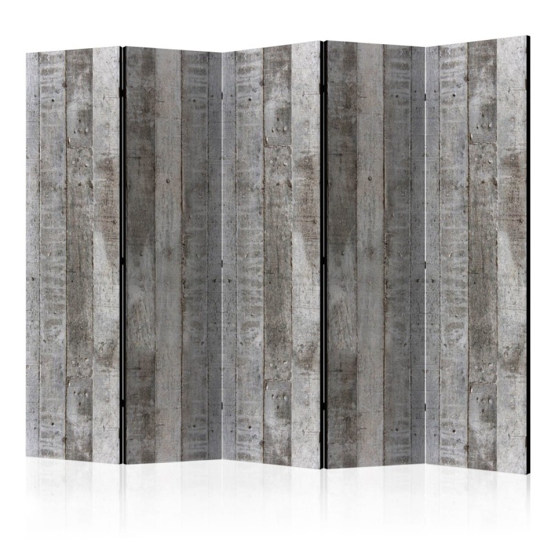 Parawan 5-częściowy - Betonowy szalunek II [Room Dividers]