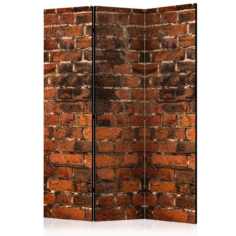 Parawan 3-częściowy - Ceglany cień [Room Dividers]