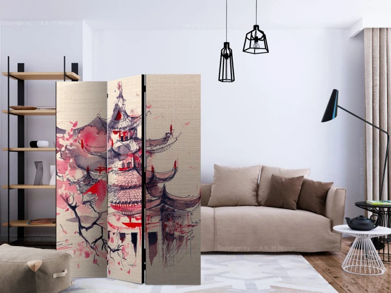 Parawan 3-częściowy - Dom Szoguna [Room Dividers]
