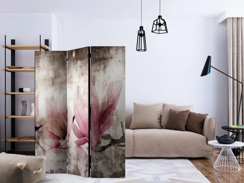 Parawan 3-częściowy - Zabytkowe magnolie [Room Dividers]