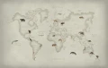 Fototapeta mapa świata zwierząt