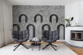 Fototapeta geometryczne łuki w stylu art deco marmur