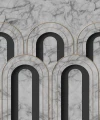 Fototapeta geometryczne łuki w stylu art deco marmur