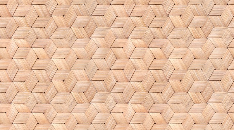 Fototapeta beżowa przypominająca rattan