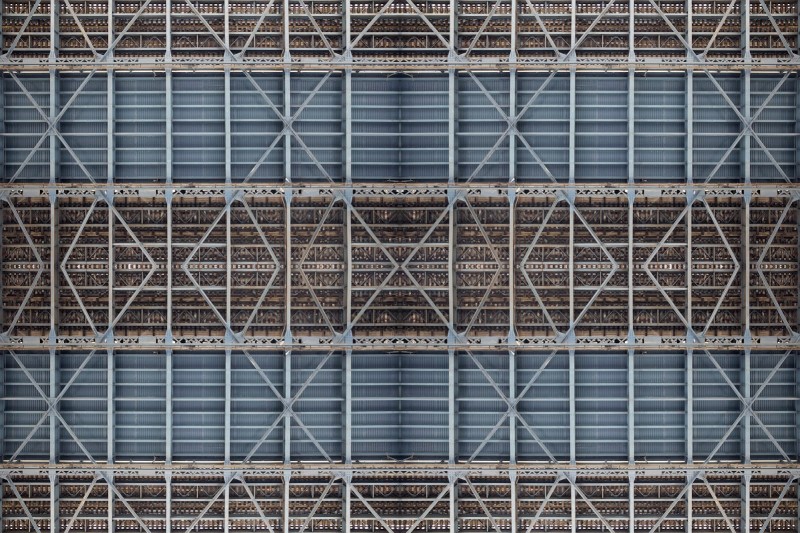 Fototapeta geometryczna niebiesko brązowa