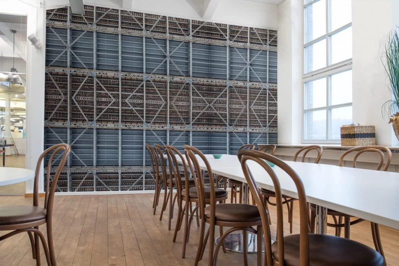 Fototapeta geometryczna niebiesko brązowa