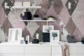 Fototapeta geometryczna romby w odcieniach fioletu