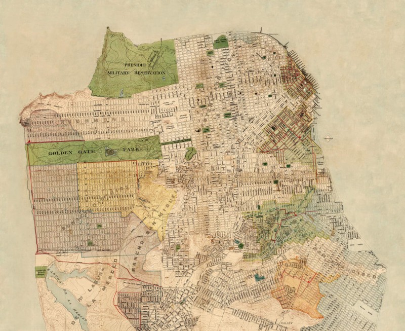 Fototapeta mapa miasta San Francisco