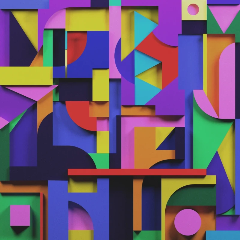 Fototapeta geometryczna kolorowa efekt 3D