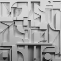 Fototapeta geometryczna szara efekt 3D