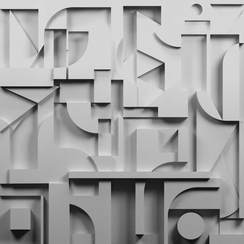 Fototapeta geometryczna szara efekt 3D