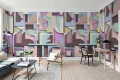 Fototapeta geometryczna pastelowa efekt 3D