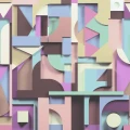 Fototapeta geometryczna pastelowa efekt 3D