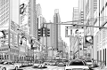 Fototapeta komiksowe miasto Nowy Jork